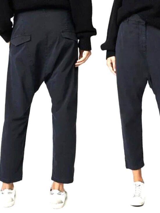 Nili Lotan Pants - Nili Lotan Paris Pants in Washed Black Size 4 Baggy Drop Crotch